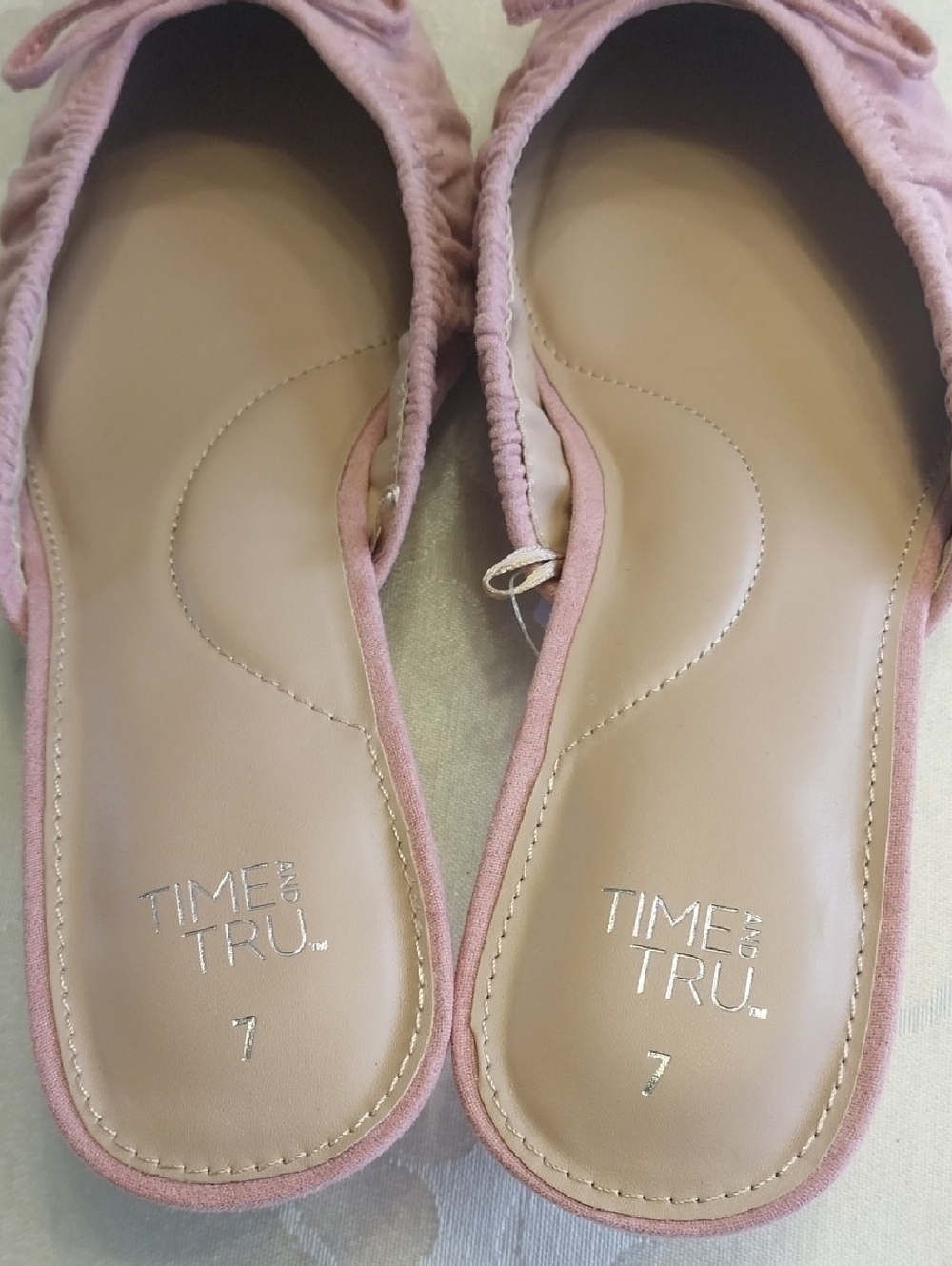 Faux Suede NWT Kitten Heel Mules Women's Size 7M Pink Memory Foam Insole Fairy - Picture 9 of 11